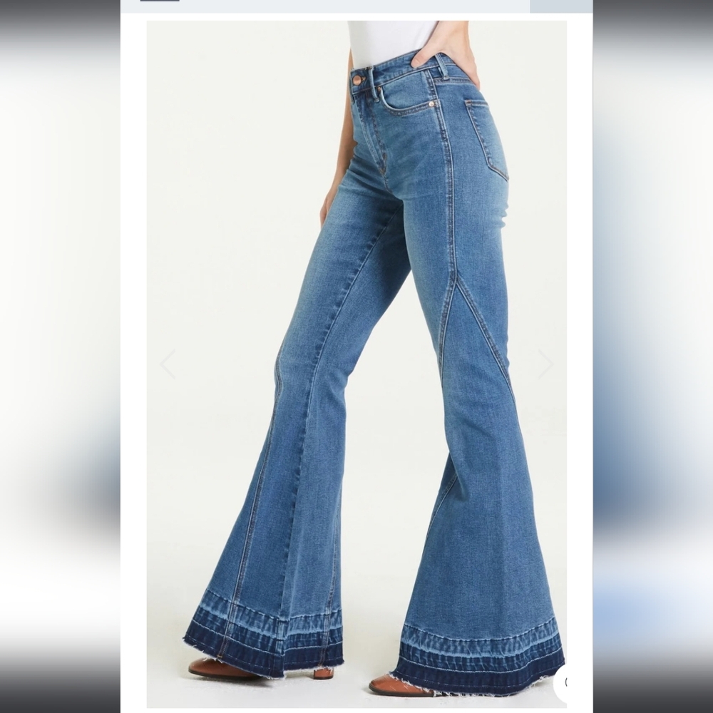 Dear John Stylish Blue Super Flare Women's Jeans
